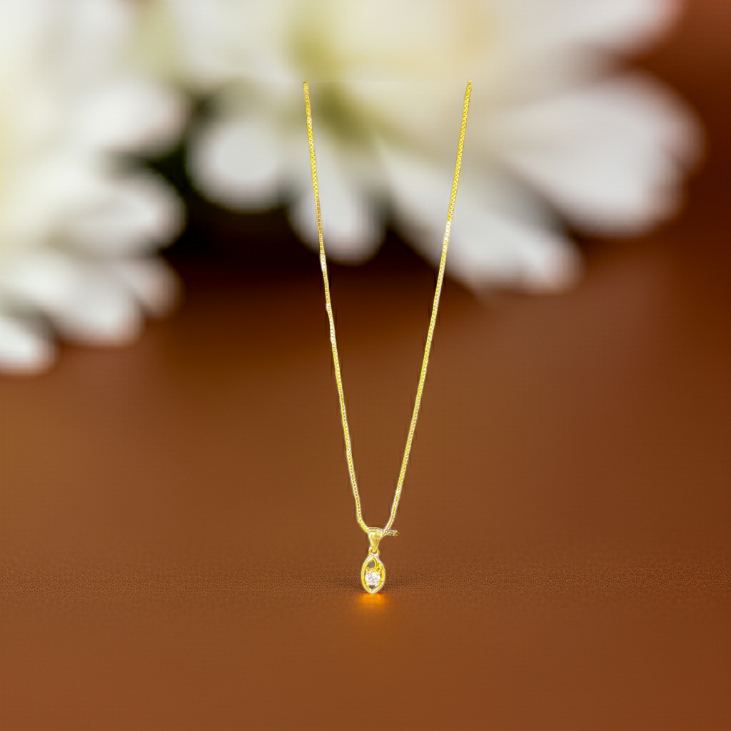 Golden Tear Dainty Pendant