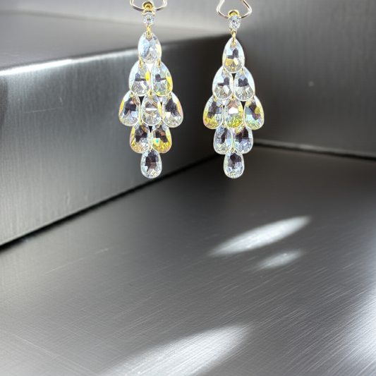 Cascading Teardrop Chandelier Earrings
