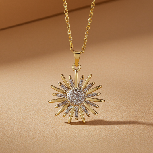 Dazzling Sunflower Pendant | Olyvra
