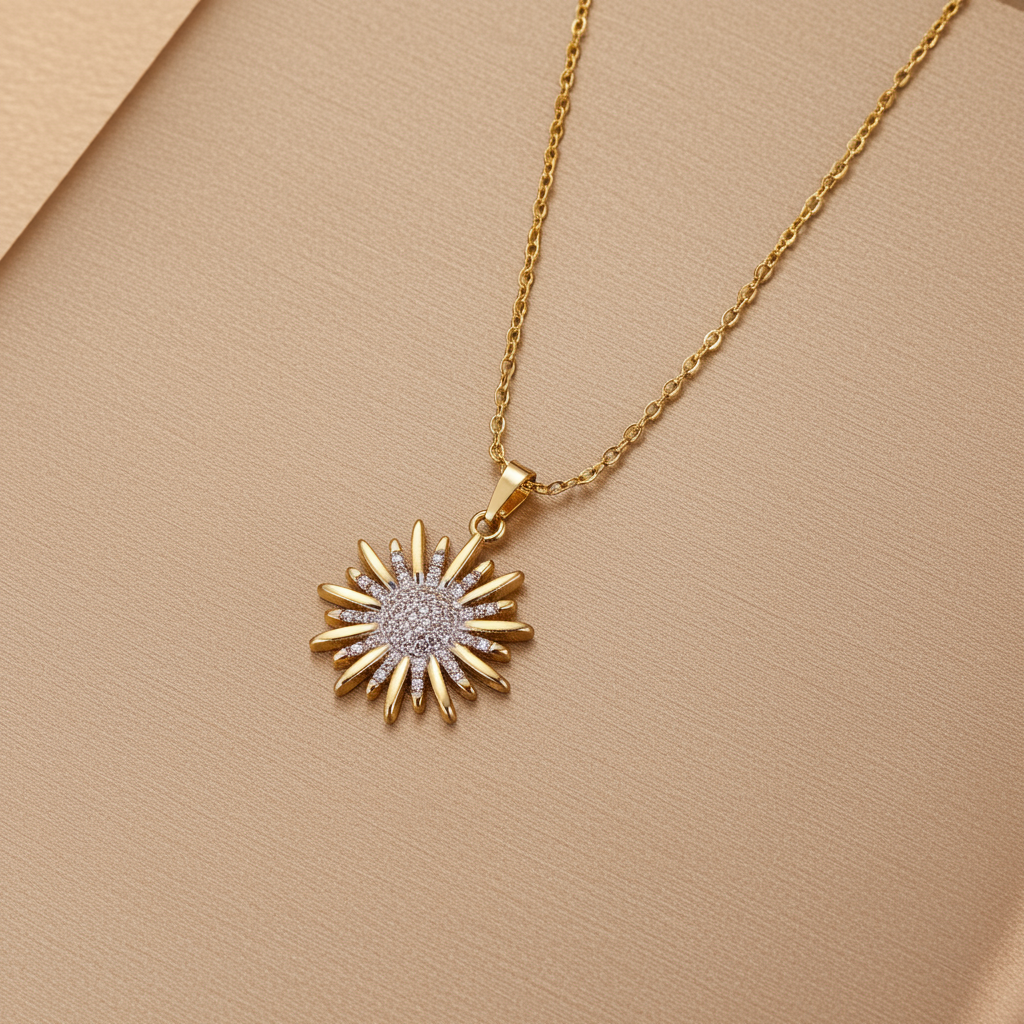 Dazzling Sunflower Pendant | Olyvra