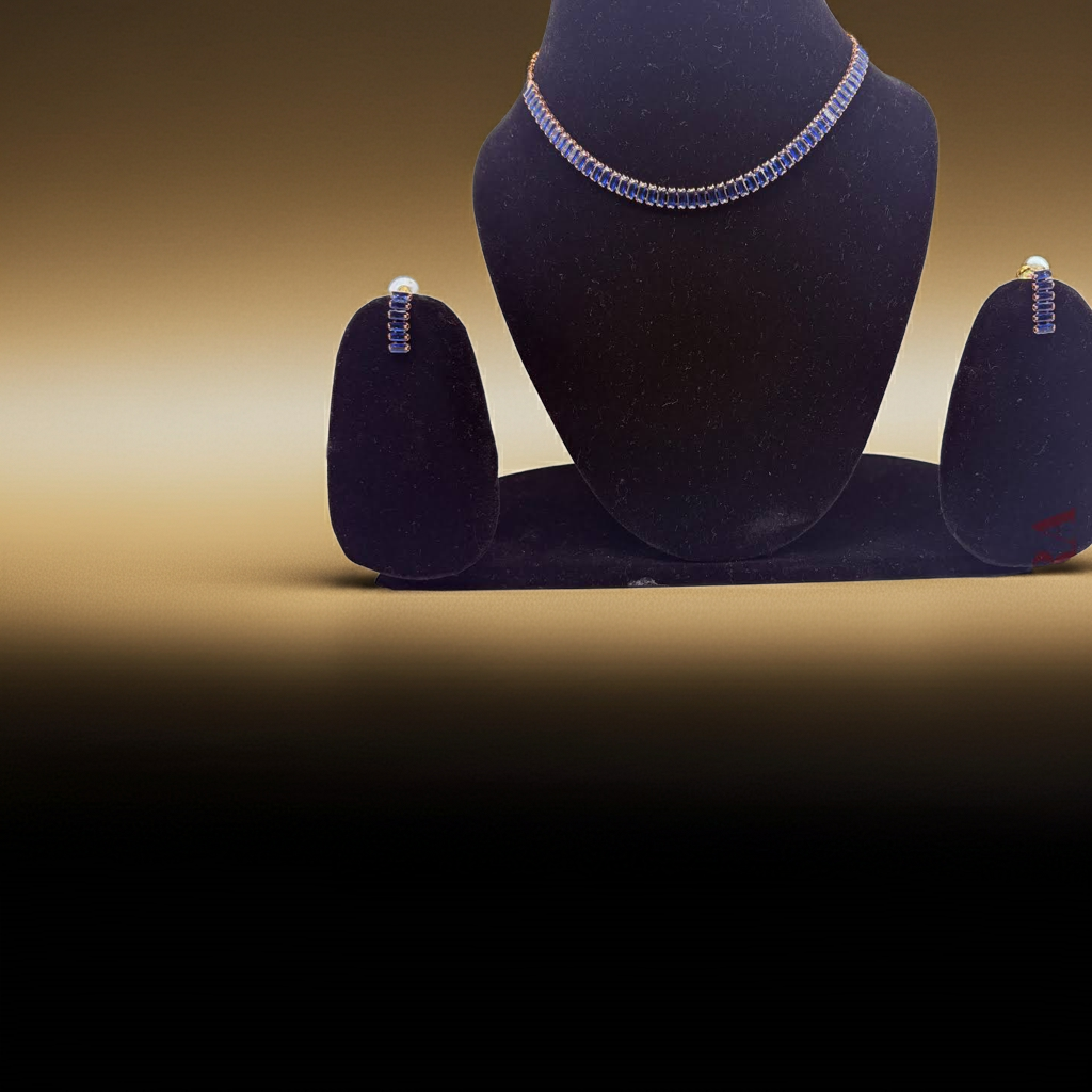 Deep Blue Necklace Set | Olyvra