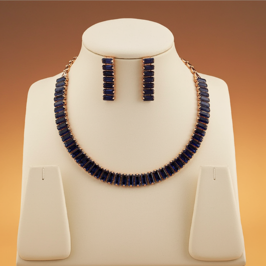 Deep Blue Necklace Set | Olyvra