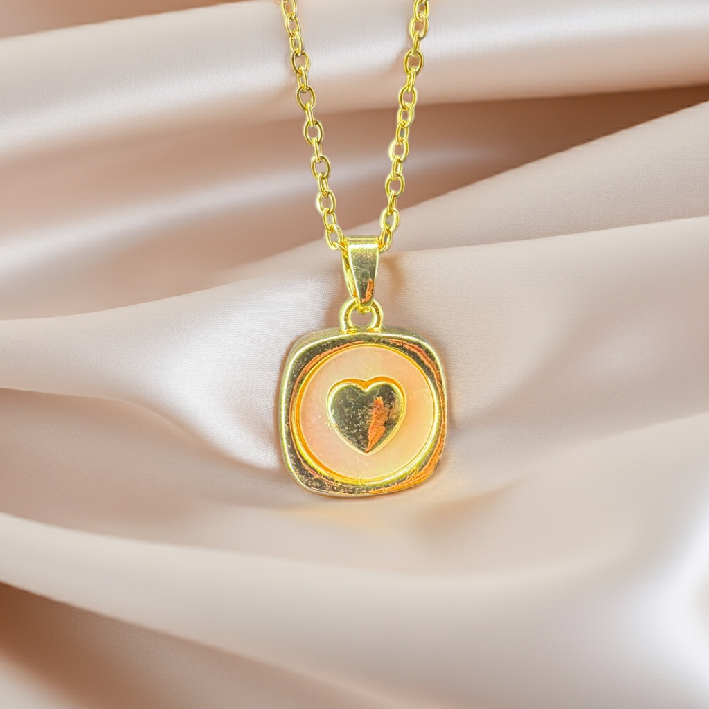 Gold-Plated Heart Charm Pendant
