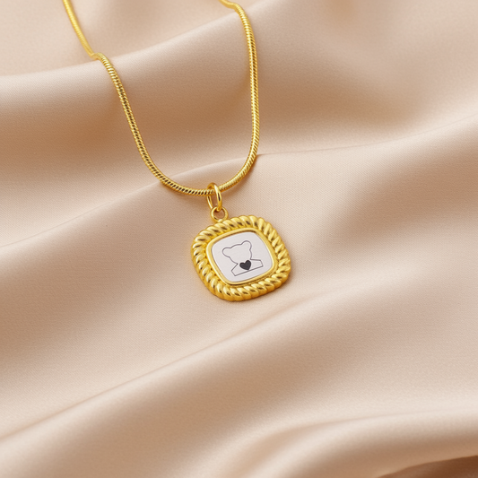 Gold-toned snake  pendant