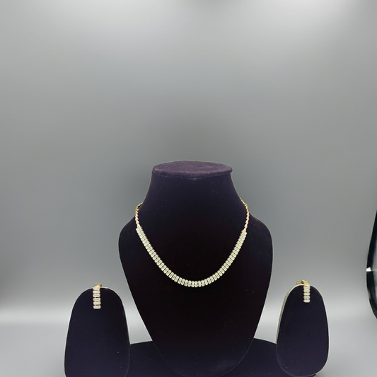 Mint Green Stone Necklace Set | Olyvra