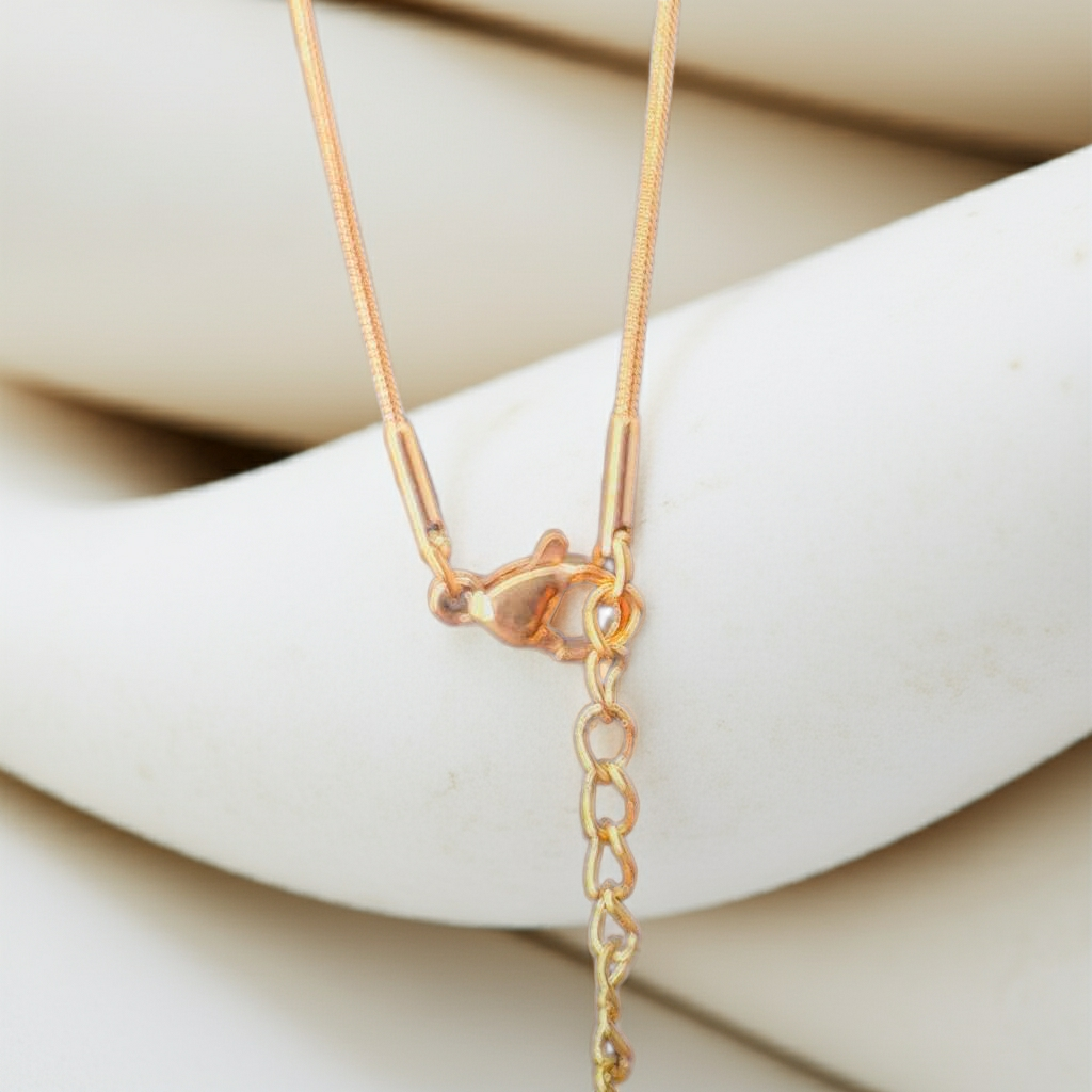 Rose-Gold-toned snake  pendant