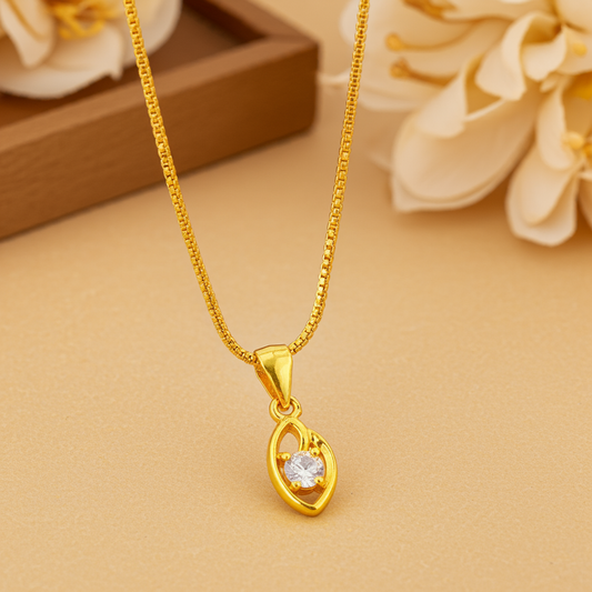 Golden Tear Dainty Pendant
